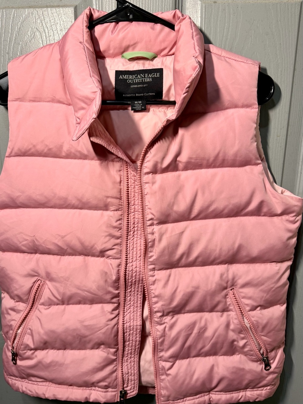 American Eagle Outfitters Light Pink Quilted Puffer Vest